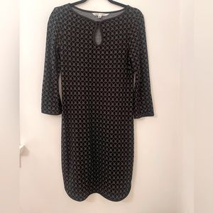 MAX STUDIO XS black and white patterned midi dress.